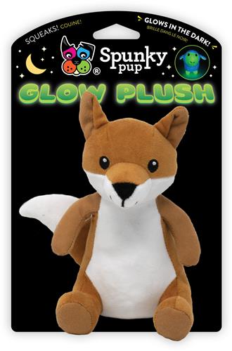 Spunky Pup Glow Plush Fox Dog Toy