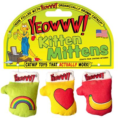 Yeowww! Kitten Mittens 3pk Cat Toy - Paw Naturals