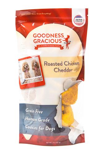 Goodness Gracious® Roasted Chicken Cheddar Cookies for Dogs, 8oz. Bags - Paw Naturals