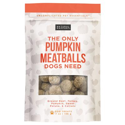 Natural Rapport Freeze-Dried Pumpkin Meatballs Dog Treats 7oz - Paw Naturals