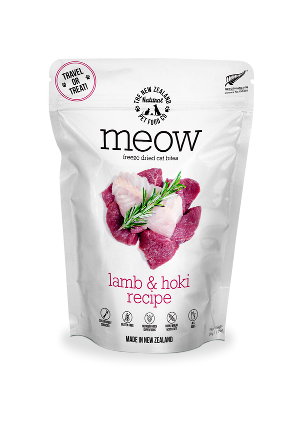 The New Zealand Natural Pet Food Co. Meow Raw Freeze-Dried Lamb & Hoki 1.76oz