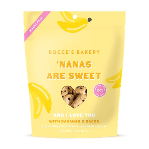Bocce's Bakery 'Nanas are Sweet Biscuits for Dogs, 5oz Bags - Paw Naturals