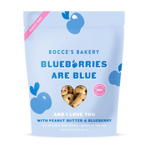 Bocce's Bakery Blueberries are Blue Biscuits for Dogs, 5oz Bags