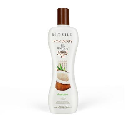 Biosilk for Dogs Silk Therapy Shampoo Organic Coconut Oil, 12 oz - Paw Naturals