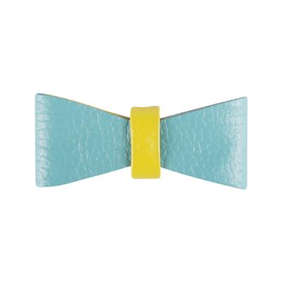 PoisePup Leather Bow Tie Sunshine Babe Small - Paw Naturals