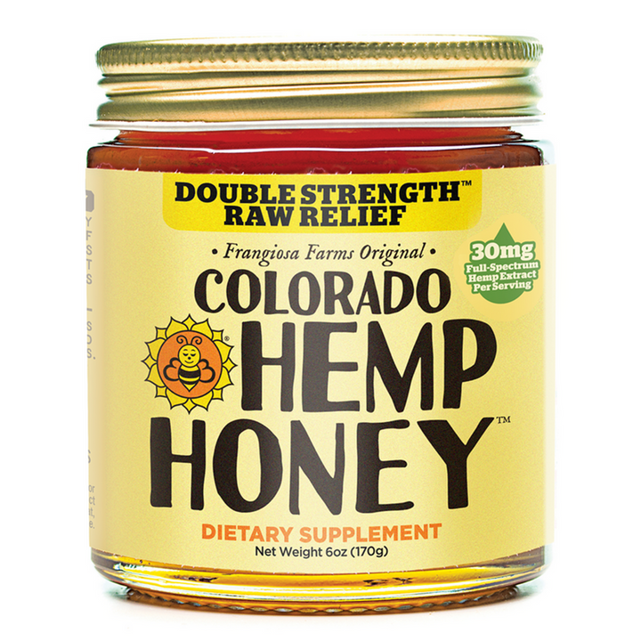Colorado Hemp Honey Double Strength Raw Relief with CBD Dietary Supplement 6oz - Paw Naturals