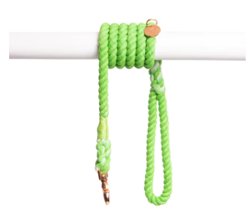 Doodle Couture Natural & Sustainable Rope Dog Lead Springtime Green - Paw Naturals