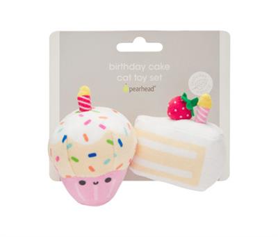 Pearhead Birthday Cake Cat Toy Set