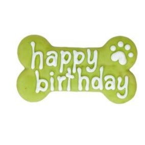 Bosco and Roxy's Green Happy Birthday Bone Bakery Dog Treat