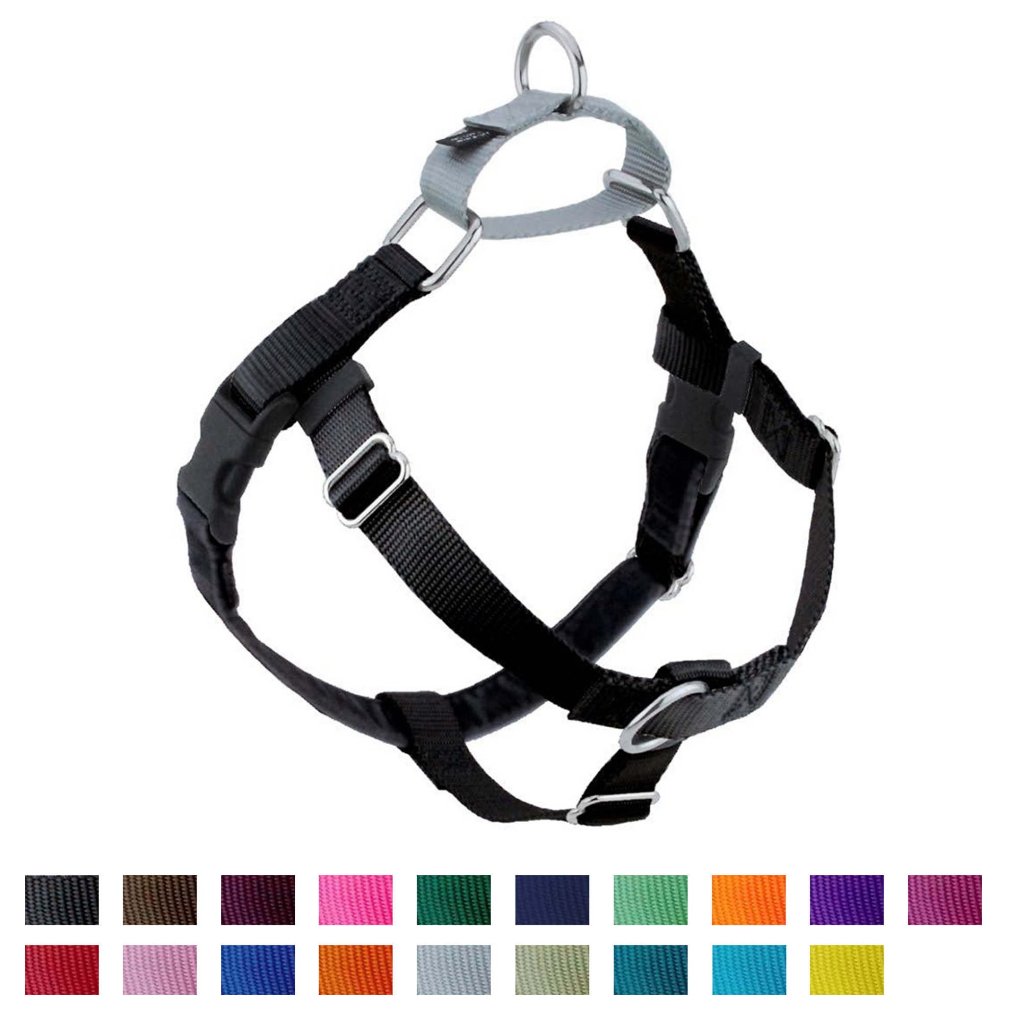 2 Hounds Design Freedom No-Pull Dog Harness Only Black XS - 5/8" - Paw Naturals