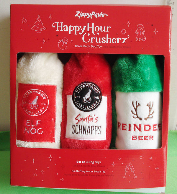 Zippypaws Happy Hour Crusherz Holiday Three Pack