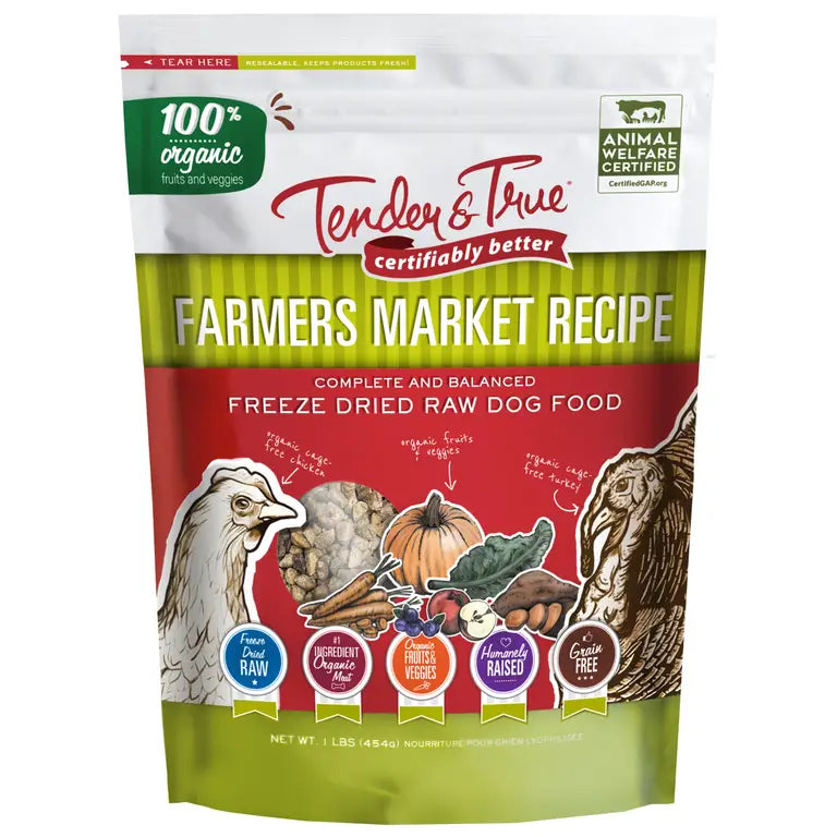 Tender & True Pet Nutrition Farmers Market Recipe Freeze Dry Raw Dog Food - Paw Naturals