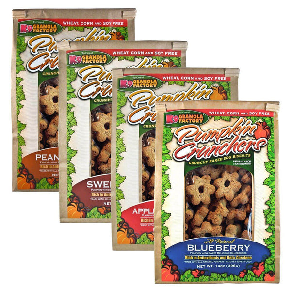K9 Granola Factory Pumpkin Crunchers Baked Dog Biscuit 14oz Blueberry - Paw Naturals