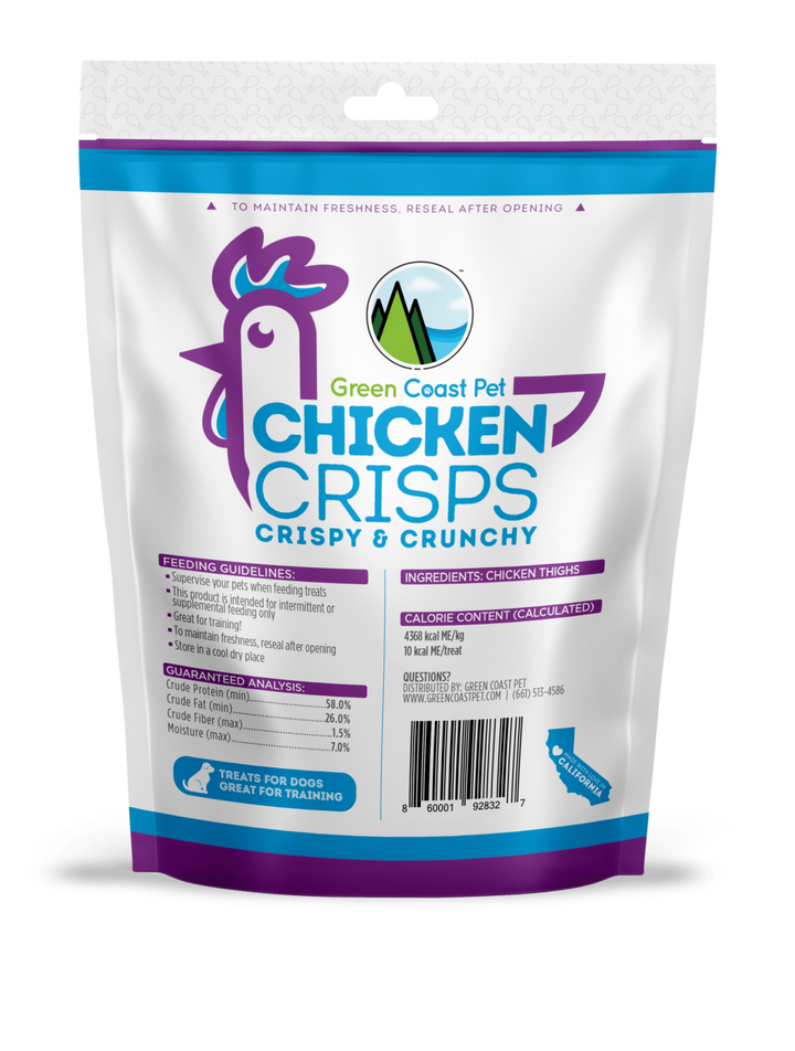 Green Coast Pet Crisps Dog Treats 4oz - Paw Naturals