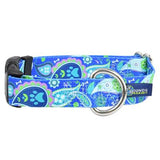 2 Hounds Design EarthStyle Paw Paisley Dog Collar 5/8" Small Buckle (10-14 Inches) - Paw Naturals