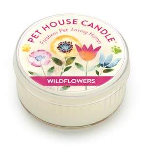 Pet House By One Fur All Mini Travel Candle 1.5 oz Wildflowers - Paw Naturals