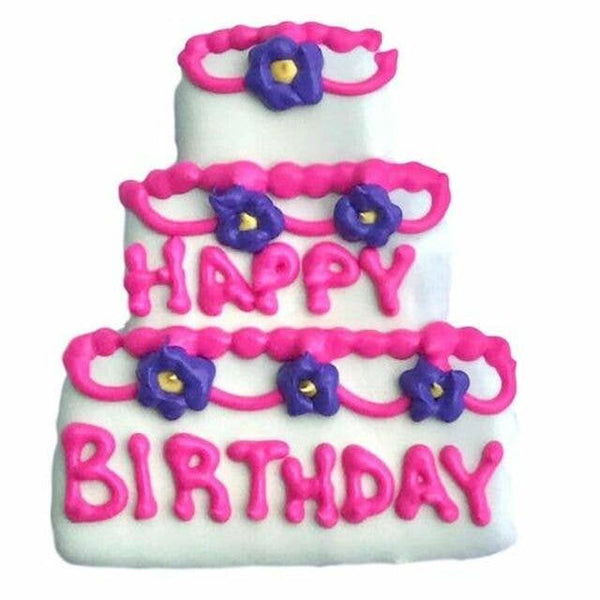 Taj Ma-Hound Bakery Birthday Cake Cookie Pink Dog Treat