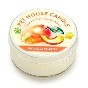 Pet House By One Fur All Mini Travel Candle 1.5 oz Mango Peach - Paw Naturals