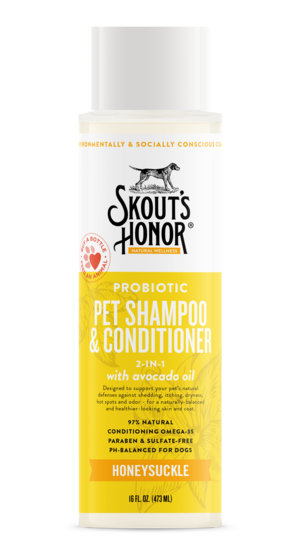 Skout's Honor Probiotic Shampoo + Conditioner Honeysuckle 16oz - Paw Naturals