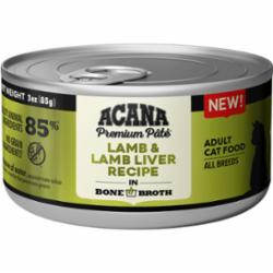 Acana Premium Pate Canned Cat Food 3oz Lamb & Lamb Liver - Paw Naturals