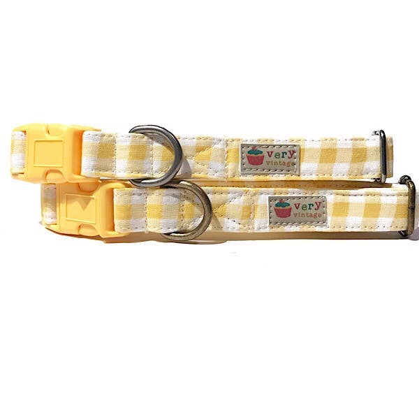 Very Vintage Designs Buttercup Organic Cotton Dog & Cat Collar Small - Paw Naturals