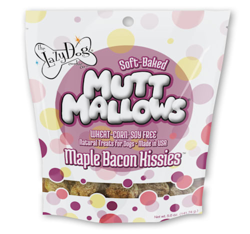 Lazy Dog Mutt Mallows Maple Bacon Kisses 5oz Dog Treats