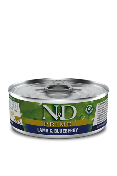 Farmina N&D Prime Canned Cat Food 2.8oz Lamb & Blueberry - Paw Naturals
