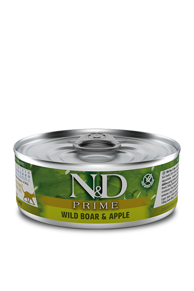Farmina N&D Prime Canned Cat Food 2.8oz Boar & Apple - Paw Naturals