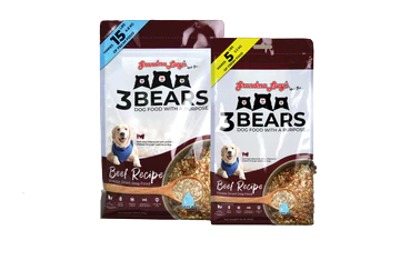 Grandma Lucy's 3 Bears Beef Freeze-Dried Dog Food 1lb - Paw Naturals