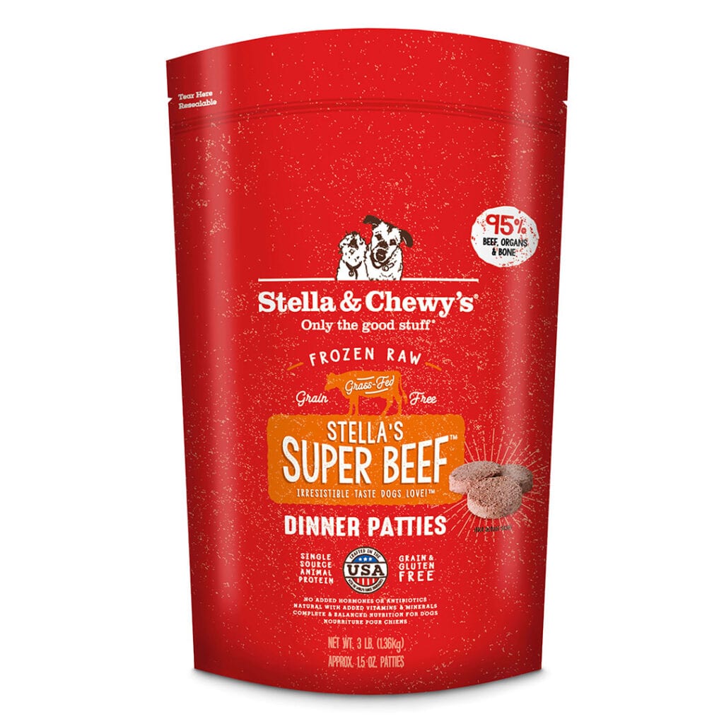 Stella & Chewy's Stella's Super Beef Dinner Patties Raw Frozen Dog Food 3lb - Paw Naturals
