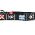 Six Point Pet Chicago Northside/Southside Collar & Leash in Pinwheels XS - Paw Naturals