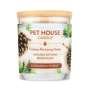 Pet House by One Fur All Holiday Candle Evergreen Forest 9oz - Paw Naturals