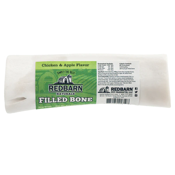 Redbarn Natural Filled Bone Chew Treat for Dogs Chicken & Apple / Large - Paw Naturals