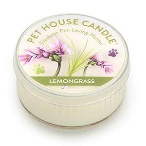 Pet House By One Fur All Mini Travel Candle 1.5 oz Lemongrass - Paw Naturals