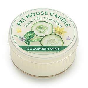 Pet House By One Fur All Mini Travel Candle 1.5 oz Cucumber Mint - Paw Naturals