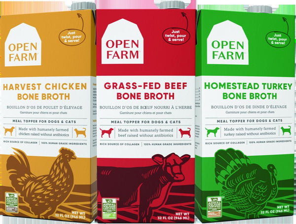 Open Farm Bone Broths for Dogs & Cats 32oz