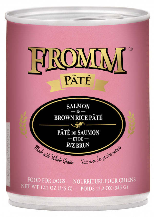 Fromm Salmon & Brown Rice Pate Canned Dog Food 12.2 Oz