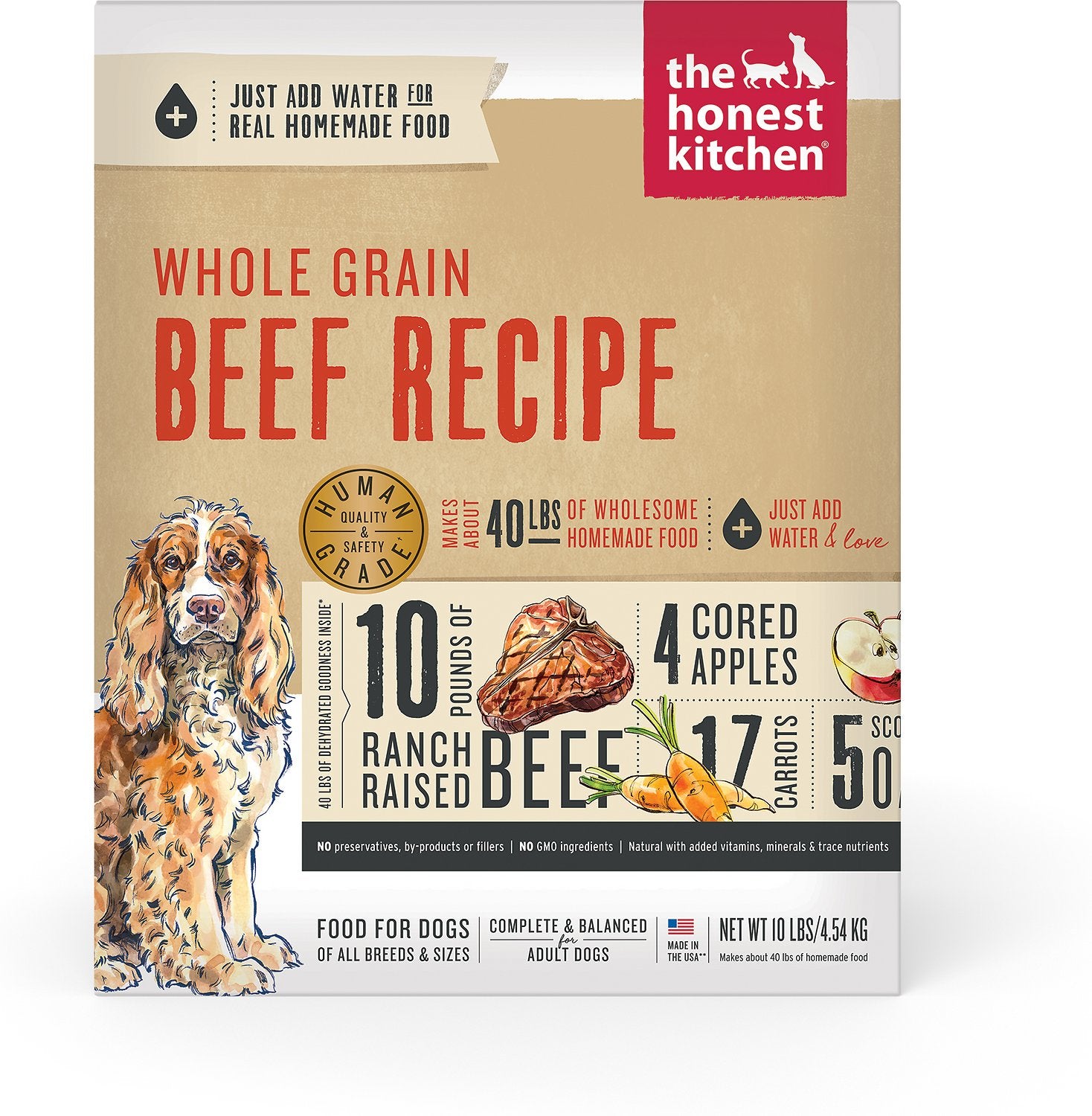 Honest Kitchen Whole Grain Beef Dehydrated Dog Food