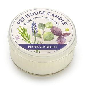 Pet House By One Fur All Mini Travel Candle 1.5 oz Herb Garden - Paw Naturals