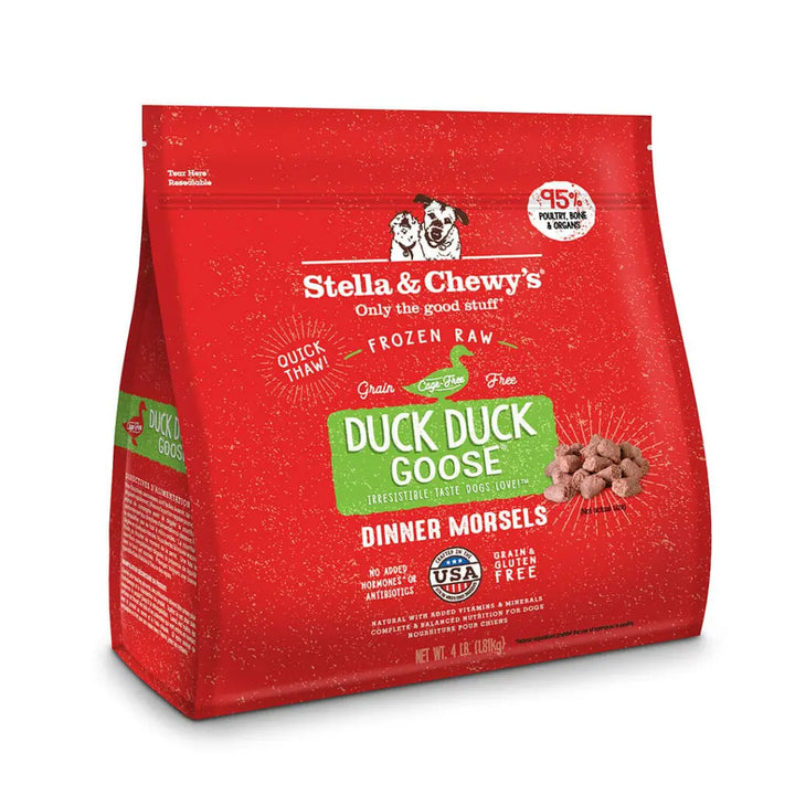 Stella & Chewy's Morsels Raw Frozen Dog Food 4LB Duck - Paw Naturals