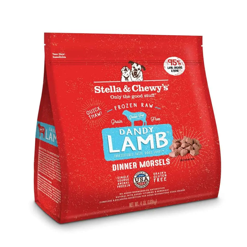 Stella & Chewy's Morsels Raw Frozen Dog Food 4LB Lamb - Paw Naturals