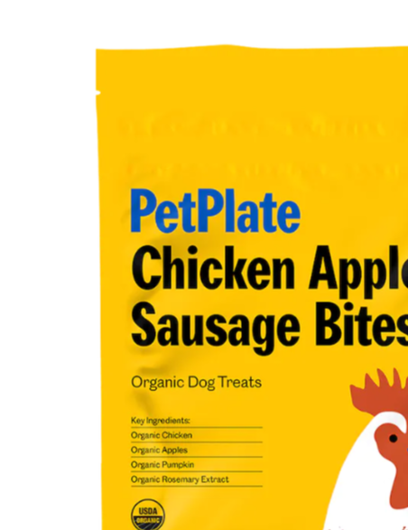 PetPlate Chicken Apple Sausage Bites Dog Treats