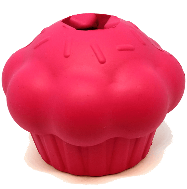 SodaPup Rubber Cupcake Pink Treat Dispenser Dog Chew Toy
