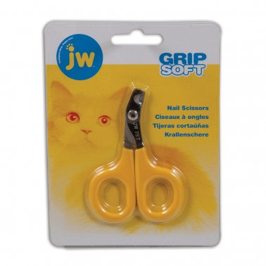 JW Gripsoft Cat Nail Clipper One Size Gray/Yellow - Paw Naturals