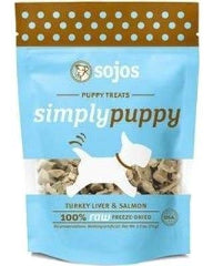 Sojos Simply Puppy Turkey And Salmon 2.5oz Freeze-Dried Dog Treats