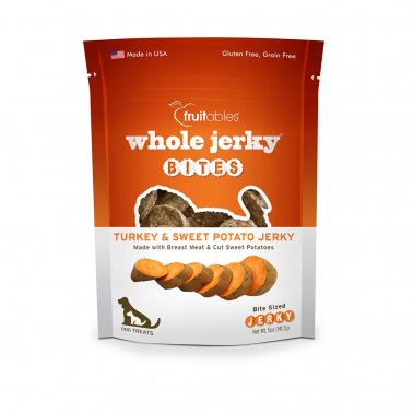 Fruitables® Whole Jerky® Bites Dog Treats 5 Oz Turkey & Sweet Potato / 5oz - Paw Naturals