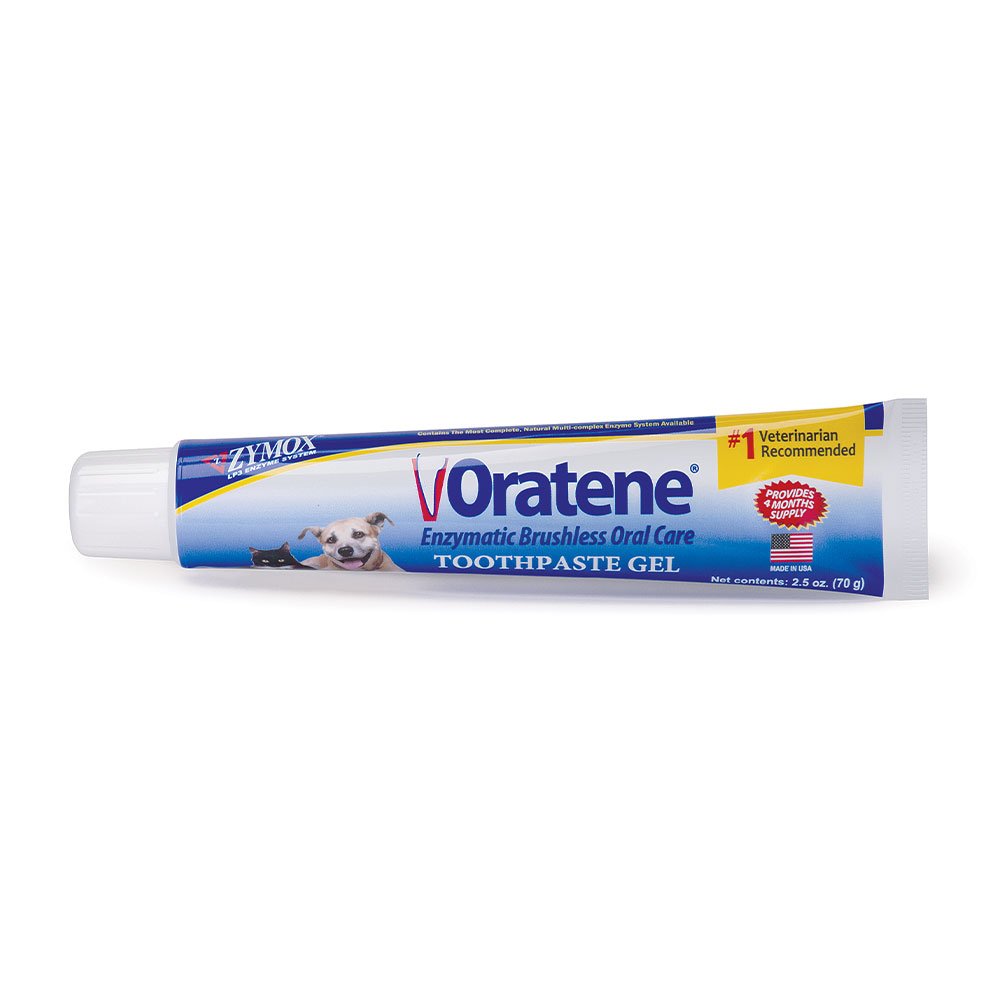 Zymox Oratene Brushless Oral Care Toothpaste Gel For Dogs & Cats 2.5oz