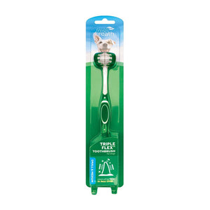Tropiclean Fresh Breath Triple Flex Toothbrush for Dogs Small - Paw Naturals