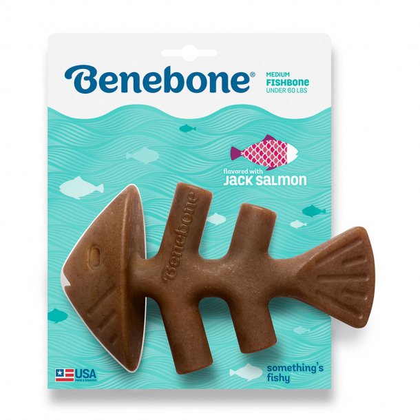 Benebone Fishbone Dog Chew Toy Medium - Paw Naturals