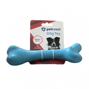 Petcrest Rubber Bone Dog Toy 8" - Paw Naturals